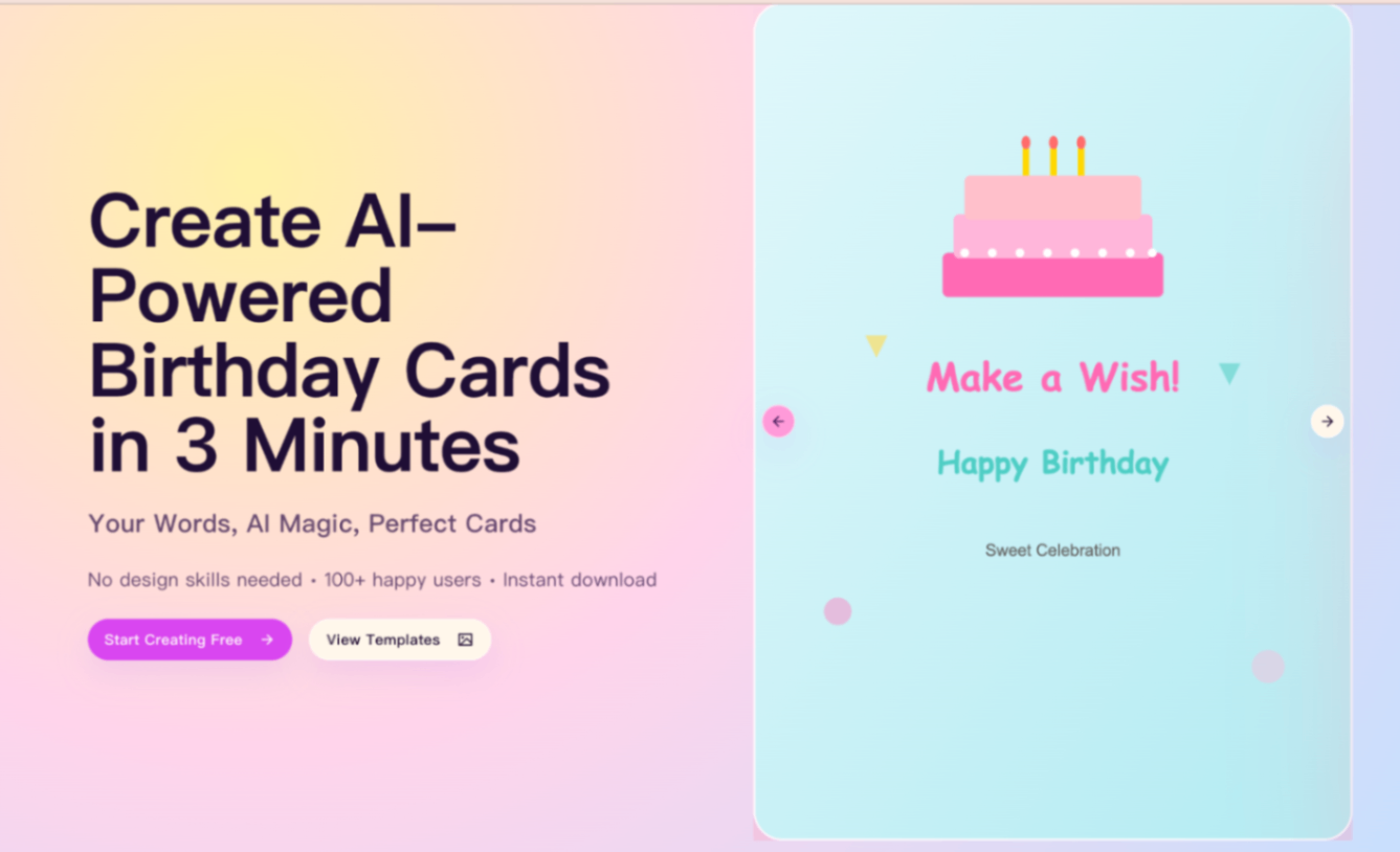 Birthday Cards screenshot and logo